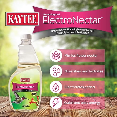Image of Kaytee Hummingbird ElectroNectar Wild Bird Food,16 oz Concentrate,Makes 128 oz of ElectroNectar,(Pack of 4)