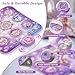 Dance Mat Toy for 3-12 Year Old Girls, Electronic Dance Pad with Wireless Bluetooth,Frozen 8-Button Music Princess Toys Play Mat for Kids with LED Light, Built-in Music, Toddlers Birthday Gift Ages 3+