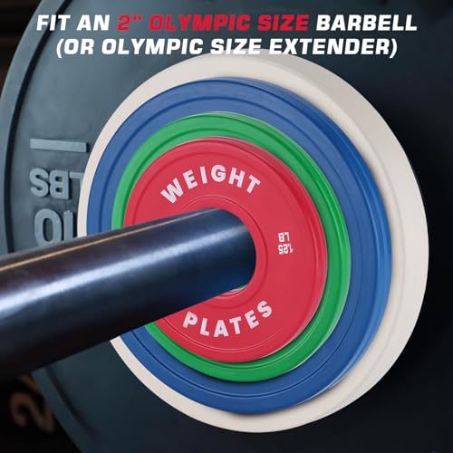 2 in Change Plates 1.25LB Pairs 2.5LB Pairs 5LB Pairs 10LB Pairs 17.5 LB 37.5 LB Set Fractional Weight Plates Set,Bumper plates for Gym Home,Rubber Coating & Steel