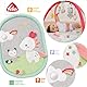 Fehn 3-D-Activity-Decke Spielbogen Aiko & Yuki – Krabbeldecke mit 5 abnehmbaren Spielzeugen zum Greifen – Spieldecke für Babys und Kinder ab 0+ Monaten – Krabbelmatte als Geschenk zur Geburt