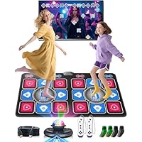 MIAROZ Dance Mat for Kids and Adults: 2-Player Electronic Dance Pad with HDMI for TV - Wireless Musical Exercise Game Prefect for Party Fun Birthday Gifts for Girls & Boys Ages 6+