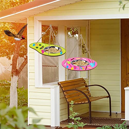 Dispensador de água para pássaros pendurados ao ar livre,Alimentador de pássaros de aço inoxidável s