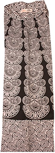 Wrap-Around Long Skirt with Block-Print in Pastel Colors - Pure Cotton3