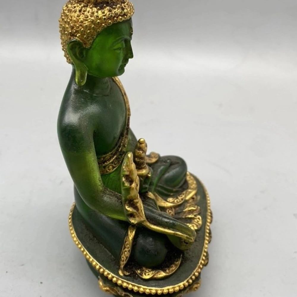 Estatua de Buda de medicina de cristal tibetano antiguo para decoración