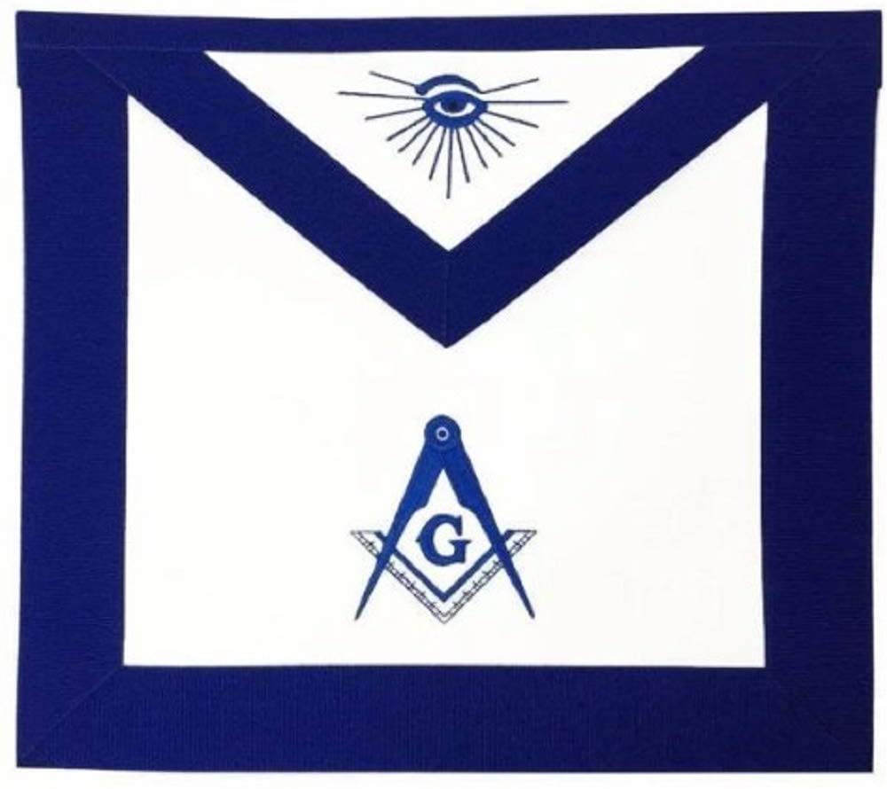 Tablier Master Mason brodé machine en bleu marine de qualité supérieure pour loge