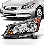 AKKON - For 2008 2009 2010 2011 2012 4-Door Sedan Honda Accord Left Driver Side Headlight Headlamp Assembly