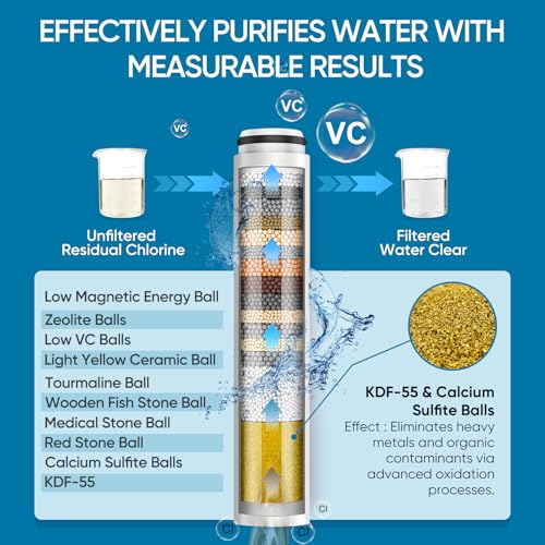 Image of Filtered Shower Head with Handheld, 5 Spray Mode Showerhead with Filters