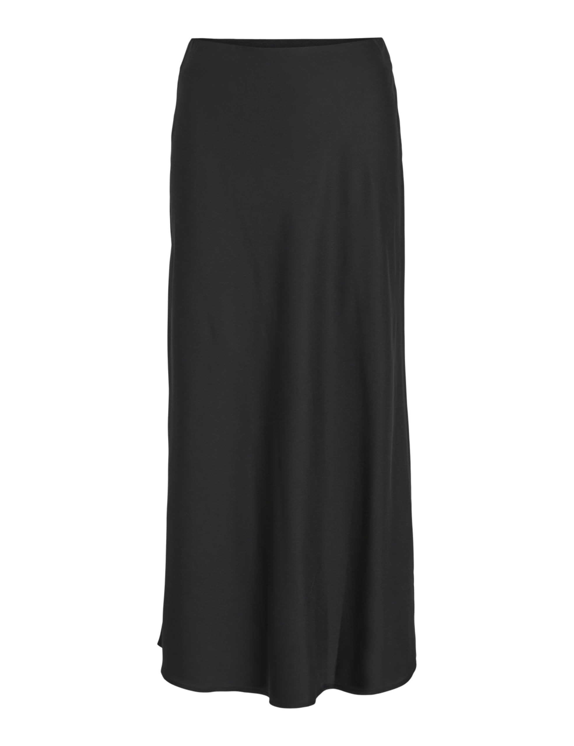 Vila Women's Black Variety Hw Long Skirt-Noos Satin, 40