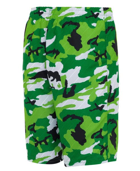 Nike Swim Boys' Camo Lap 8" Volley Board Shorts Stadium Green,SM (7-8 Big Kids)2