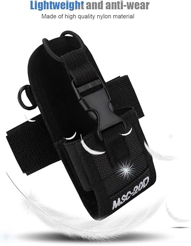 Miniatura 5 de Bolsa de brazo con brazalete, de nailon de dos vías para brazo de radio para MSC-20D Walkie TalkieTeléfono Bandas de brazo Soporte para teléfono