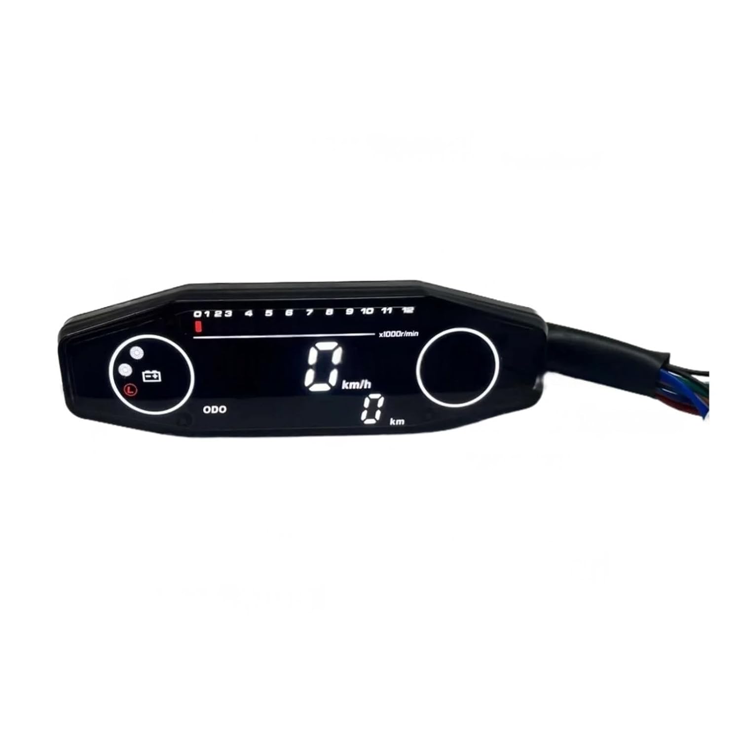 Motorcycle Speedometer Tachometer Universal 12V Motorcycle Digital Speedometer Odometer Odometer Speed Meter Gauge for 1 2 4 Cylinder KR200