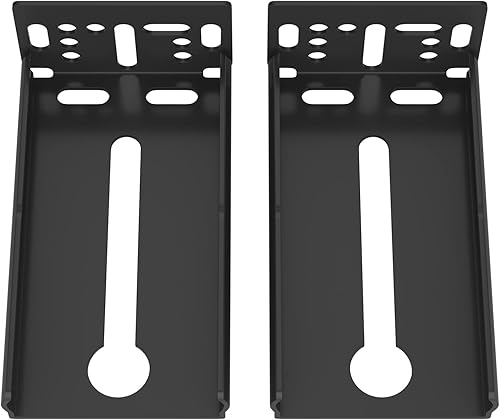 Miniatura 7 de LONTAN 10 pares de correderas negras de cierre suave para cajones de gabinete de 22 pulgadas y 10 pares de soportes de montaje traseros de metal