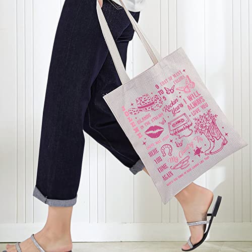BWWKTOP Country Song Canvas Tote Bag - Music Lover Gift, Album Shoulder Bag, Festival Merchandise4