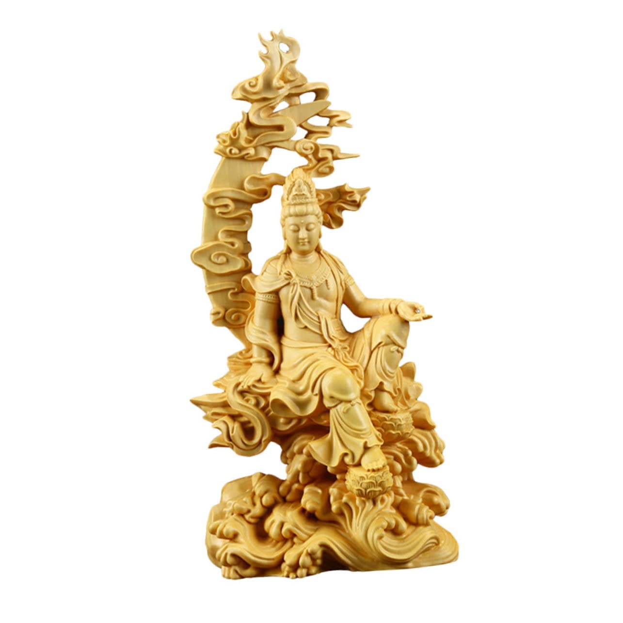 Statue Bouddha Guanyin en bois pour sublimer un intérieur terne