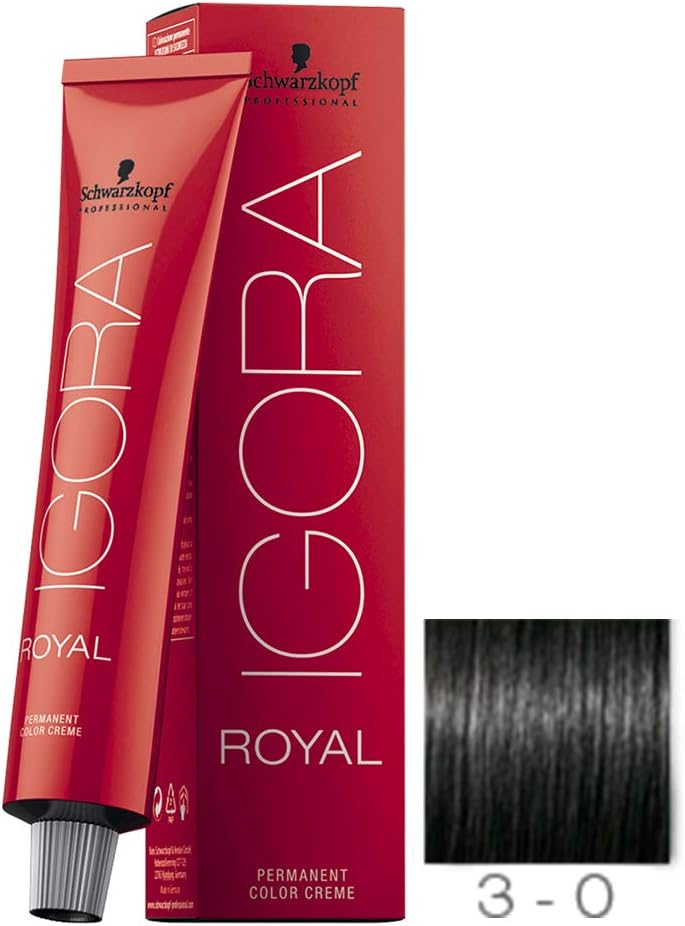 Igora Royal Permanent Color Creme, 3-0, Dark Brown, 60 Gram