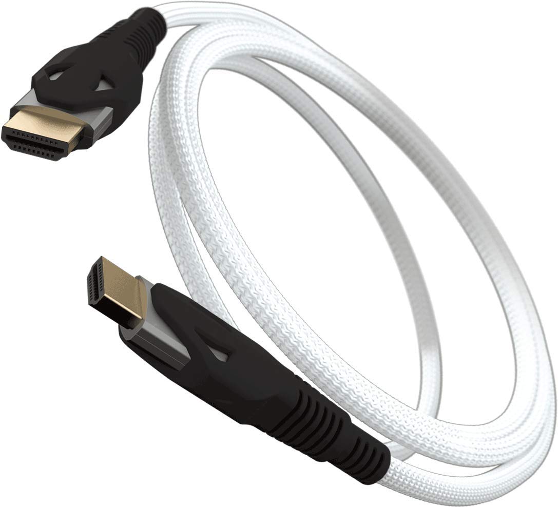 Gioteck Viper Pack - Cable Gaming HDMI PS5/Xbox Series x Premium 2.1 8K et USB C Charge Rapide, Cable Nylon de 3 mètres Connecteurs 24K - Haute Qualité - Compatible PS4/PS5/Xbox One/Series/PC - Blanc