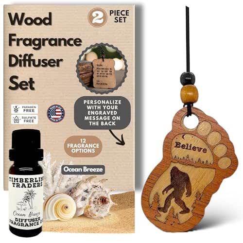 Personalized Car Air Freshener, Wood Diffuser and Fragrance