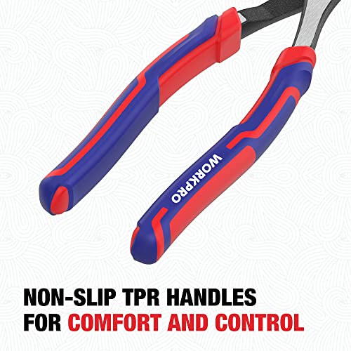 WORKPRO 8 Inch High Leverage Diagonal Pliers, Wire Cutters Heavy Duty in CRV Steel, Diagonal Cutters for Cutting Wires - Image 5