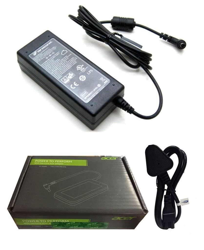 FUGEN Power Cable and Acer Original Genuine Laptop Battery Adapter Charger 65w 19v 3.42a for Acer Aspire V3-472, V3-572, V3-572G, V3-574G, V3-575G, V5-121, V5-122P, V5-123 Series (Black) (B01MRA5PR0) Amazon Price History, Amazon Price Tracker
