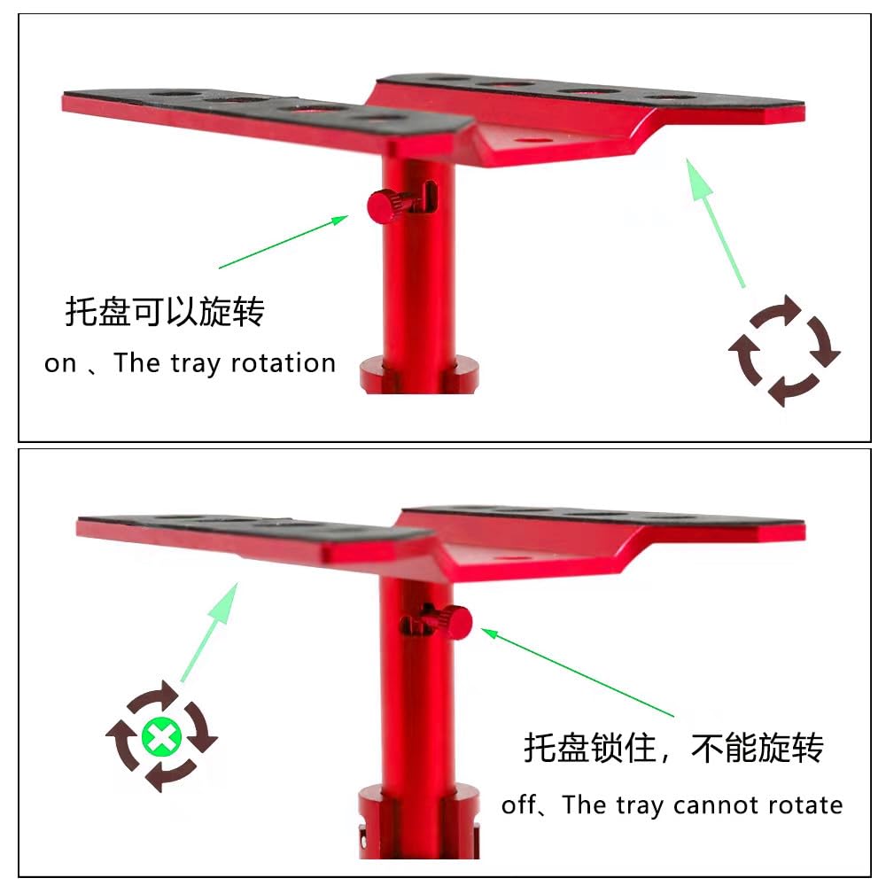 Soporte multifuncional de aleación para coche RC Soporte de trabajo RC Soporte de reparación RC Soporte de reparación de interruptor de 360° Rotación de 5 niveles de elevación de altura o inferior con