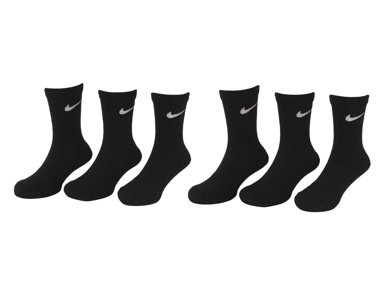 Nike Dri-Fit Performance Basic Crew (Toddler/Little Kid) Black 5-7 (10 Toddler-3 Little Kid)