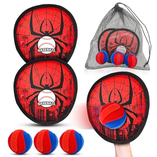 Toss and Catch Ball Game Set, Outdoor Games for Kids 3 4 5 6 7 8 9 10 11 12 Years Old Boys Girls, Outdoor Yard Games Beach Toys Pool Toys Sports & Outdoors Birthday Gifts (2 Paddles)