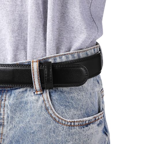 6 Pcs Leather Belt Loop Keepers, Belt Loop Stays Keeper Straps Accessories for 1.38" /35mm Wide Belts/Straps(Black)2