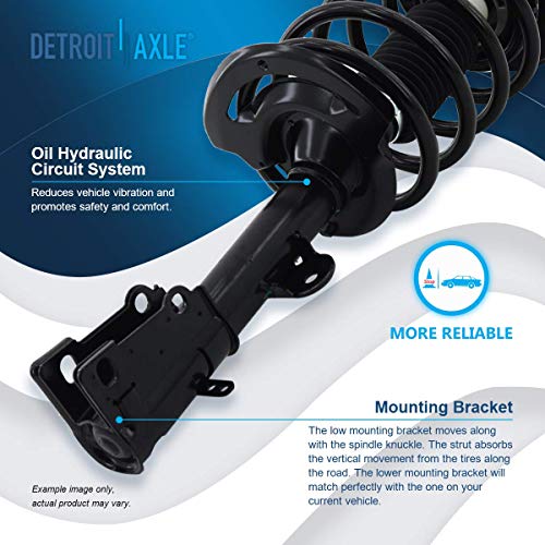 Image of Detroit Axle - 2 Front Quick Struts for 2004 2005 2006 2007 2008 Chrysler Pacifica Complete Strut & Spring Assembly Front Pair Set Replacement Suspension Ready Strut Shock