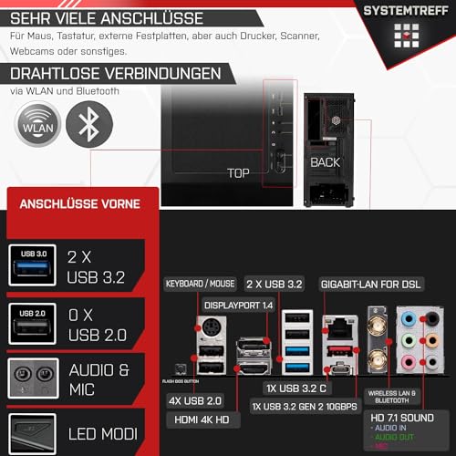 SYSTEMTREFF Gaming Komplett PC Set Intel Core i9-14900KF 24x6GHz | Nvidia RTX 5090 32GB | 2TB M.2 NVMe | 32GB DDR5 RAM | 27 TFT Monitor | Desktop Paket Computer für Gamer – Bild 5