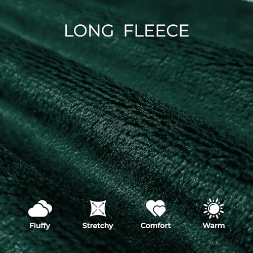 Image of Mens Hooded Fleece Robe, Lightweight Soft Warm Fleece Bathrobe Shower Spa Long Robe With Pockets