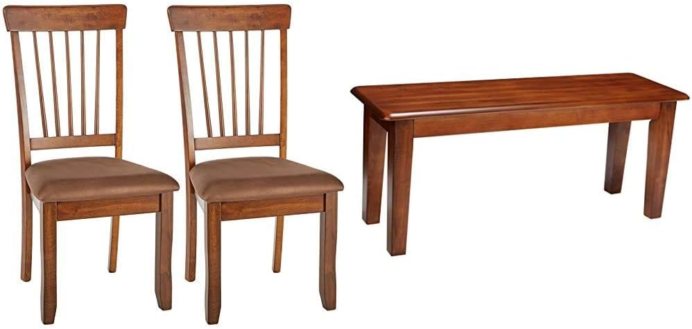 Signature Design by Ashley Berringer Traditional Dining Room Side Chair, Set of 2, Brown - Chairs