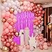 Crosize 3 Pack 3.3 x 9.9 ft Hot Pink Foil Fringe Backdrop Curtains, Streamer Backdrop Curtains, Streamers Birthday Party Decorations, Tinsel Curtains for Parties, Photo Booth Backdrops