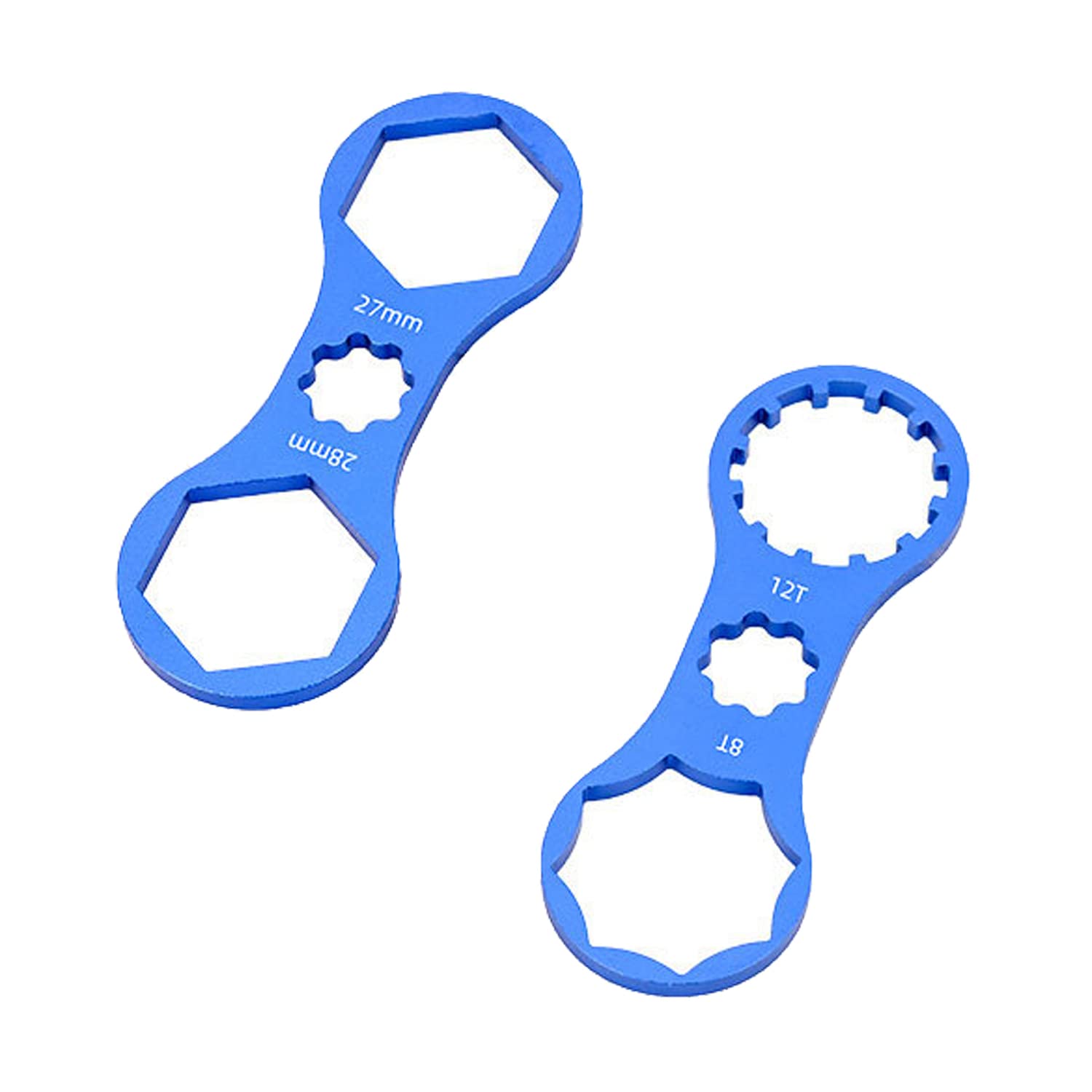 2 Pieces Bicycle Front Fork Cap Removal and Installation Wrench, Bike Parts Wrench with plum blossom crank cover Tool, for SR Suntour XCR/XCM/XCT/RST MTB Bike