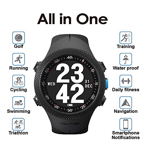 CANMORE TW-203 Multi-Sport GPS Golf Watch - 38,000+ Worldwide Golf Courses Preloaded - Tracker for Running, Cycling