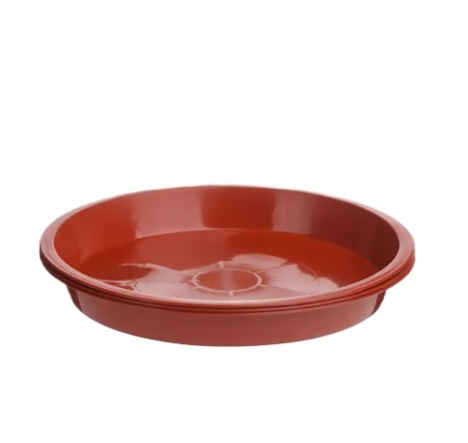 CNYUON 9Pcs Round Shaped Plant Trays Plastic Saucers Indoor Outdoor Flower Pot(Red,26x30cm)