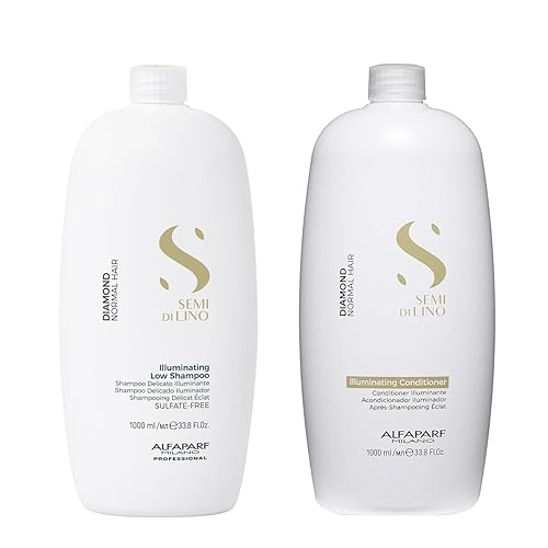 Alfaparf Milano Semi Di Lino Diamond Illuminating Shampoo (33.8 oz) + Acondicionador (33.8 oz)  para cabello teñido  Sin sulfatos ni parabenos disponible en Yaxa Venezuela