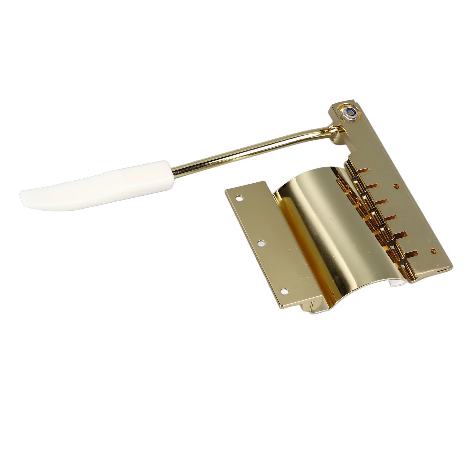 Fafeicy Gitara Elektryczna Treble Bridge Tremolo, Metalowy Zestaw Strun o Regulowanej Amplitudzie do SG, Idealny dla Muzyków (GOLD)