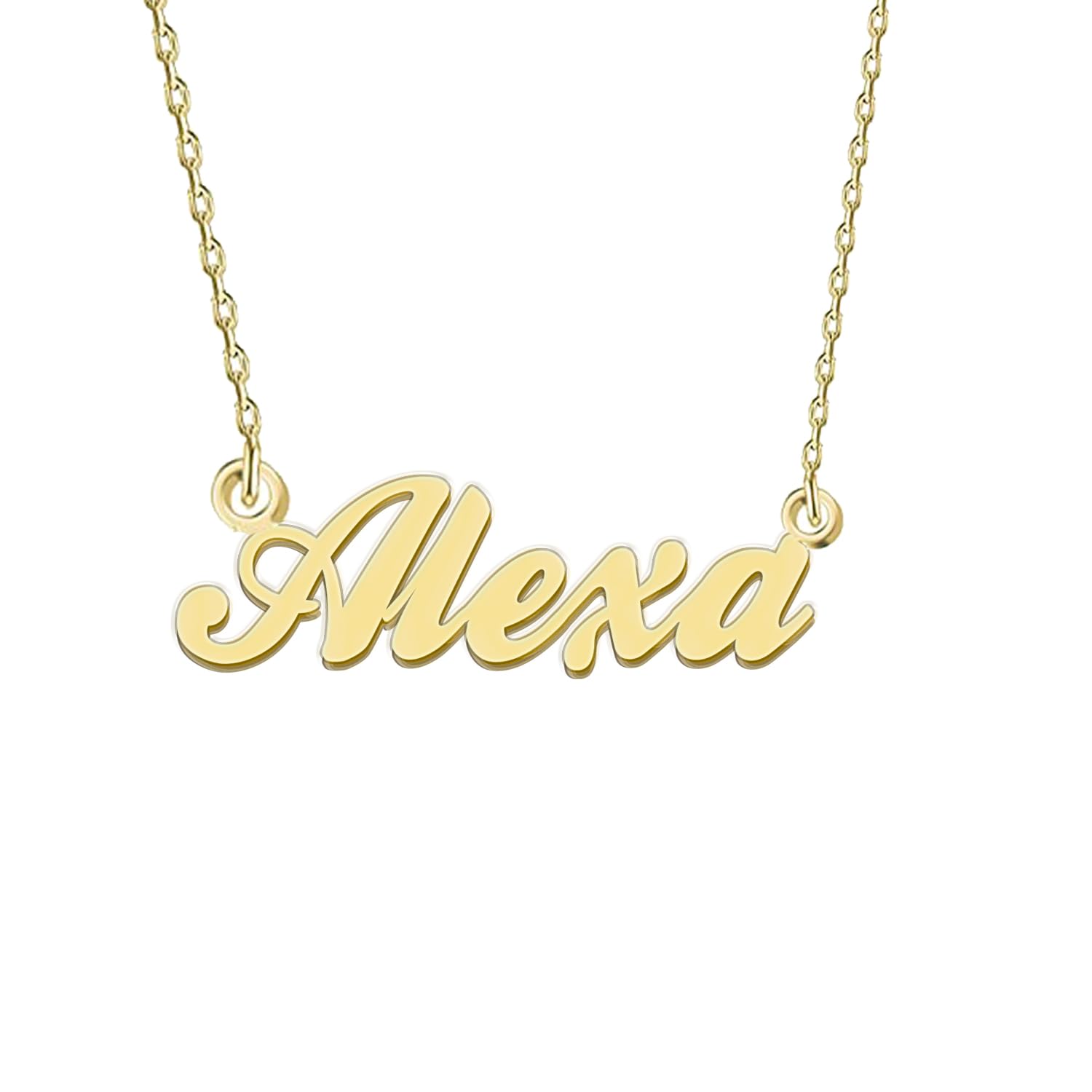 GR35Z9 Custon Name Necklace Stainless Steel Pendant Necklace Personalized Pendant Jewelry Gifts for Women