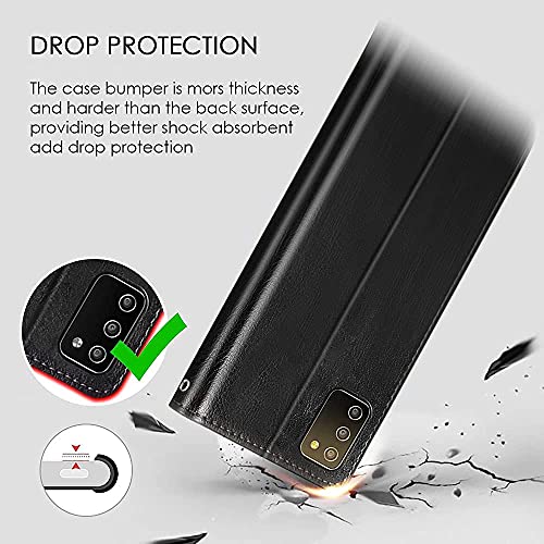 Image of WOW IMAGINE Flip Cover Shock Proof Back Cover Case for Xiaomi Redmi Note 10 | Note 10s (Flexible | Leather Finish | Card Pockets Wallet & Stand | Black)