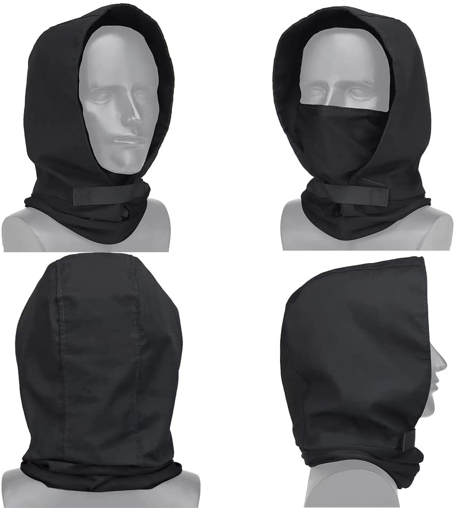 Masque Tactique Cagoule Protection Visage Lunettes Transparentes Crâne Réglable Cosplay Halloween 21x12x23cm