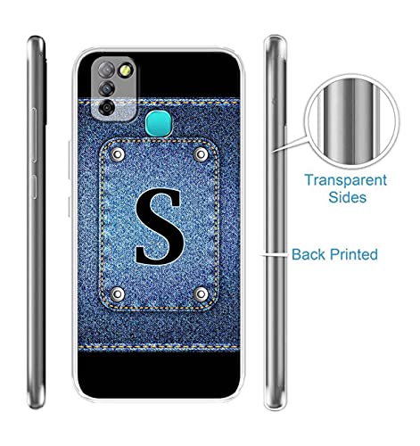 Image of Amazon Brand - Solimo Designer Multicolor Button Jeans Alphabet-S Printed Soft Back Case Mobile Cover for Infinix Smart 5