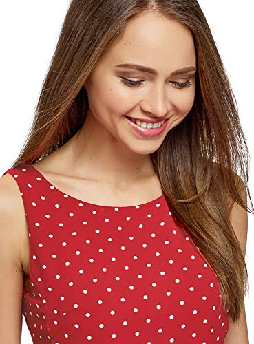 Oodji Ultra Donna Abito in Tessuto Fluido con