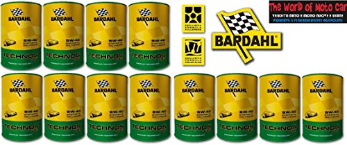 Bardahl Technos C60 5W40 huile moteur stoppe les frictions à chaud pour voiture 12 l