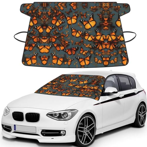 Protector de parabrisas coche evita escarcha y hielo con mariposas