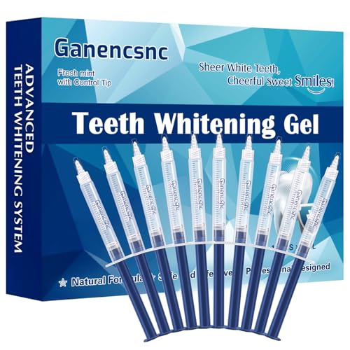 35% Ganencsnc 10-Pack Teeth Whitening Gel Refills - Gentle 35% Carbamide Peroxide Formula - Compatible with Teeth whitening Kit,No Sensitive Teeth Whitener