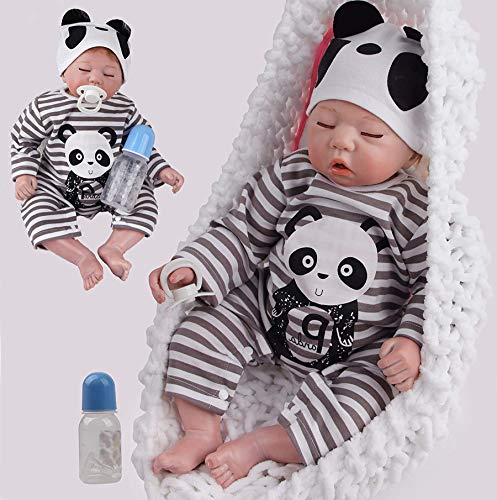 ZIYIUI 20 pulgadas 50cm Muñecas Reborn Bebé Niño Vinilo Silicona Suave Realista Hecho a Mano Niño Recién Nacido Niño Dormido Juguetes Magnéticos Baratos Regalos de Navidad Reborn Dolls