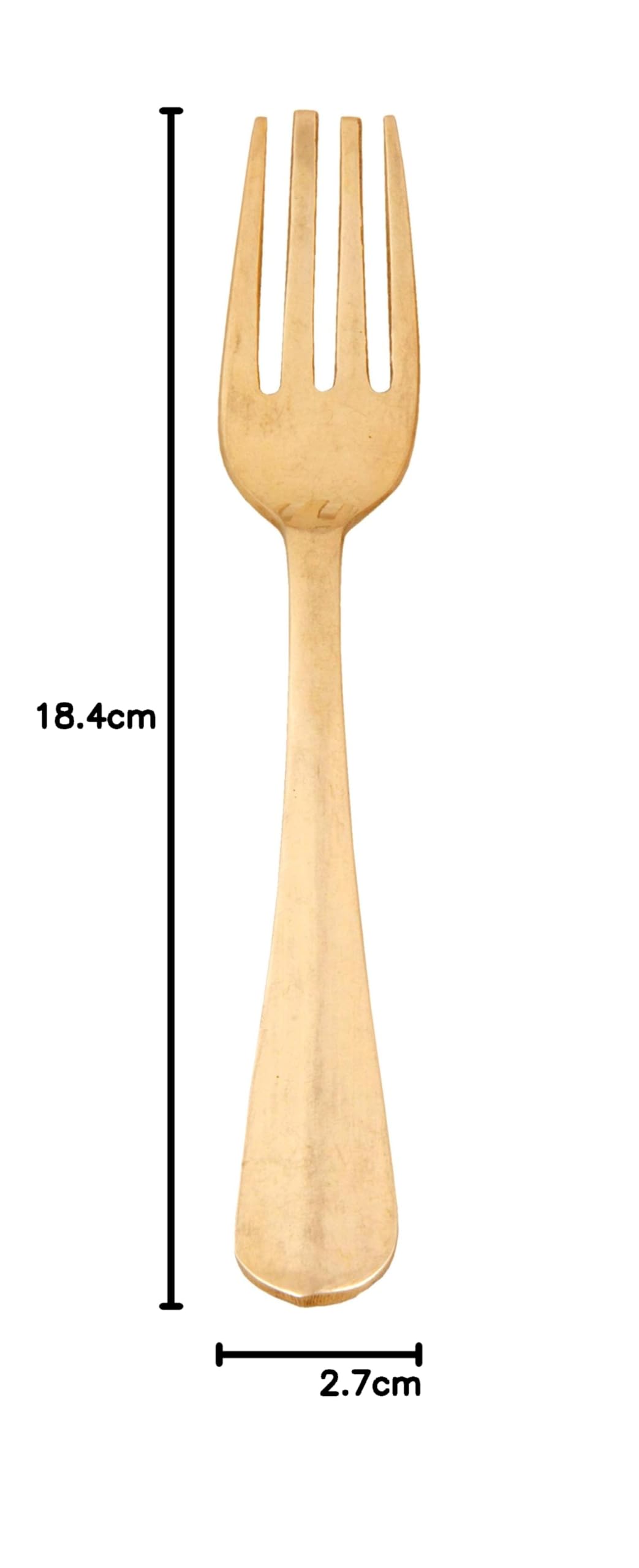 Brass Fork Set - 6 Piece Handmade Indian Cutlery -7 Brass Fork Set - 6 Piece Handmade Indian Cutlery -7