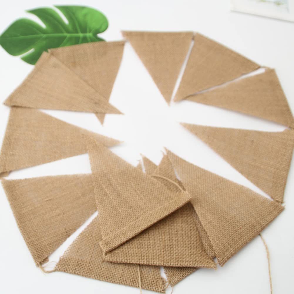 Bandierine In Juta Per Feste | 4 Ghirlande Con 48 Bandierine | Per Matrimoni E Compleanni - Foto 14