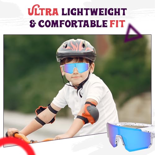 Yogo Vision Kids Sports Sunglasses Youth Lightweight Baseball Sun Glasses UV400 Protection Sport Frame Shades for Boys Girls2