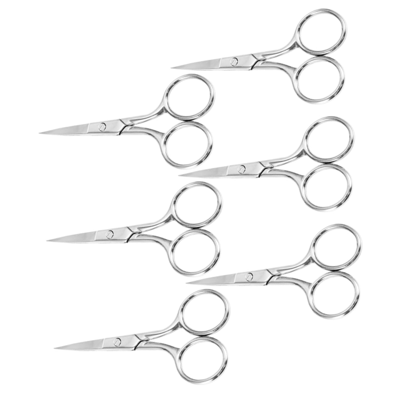 Didiseaon 6piezas Tijeras Para Cejas De Acero Inoxidable Tijeras Portátiles Pequeñas Para Facial Para Cejas Cuidado Facial Casa o Viaje